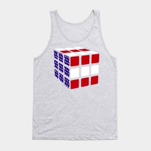 American Flag Rubiks Cube Tank Top